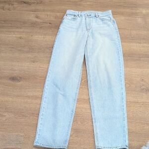 American Eagle Outfitters Light Wash 00 highest rose baggy straight